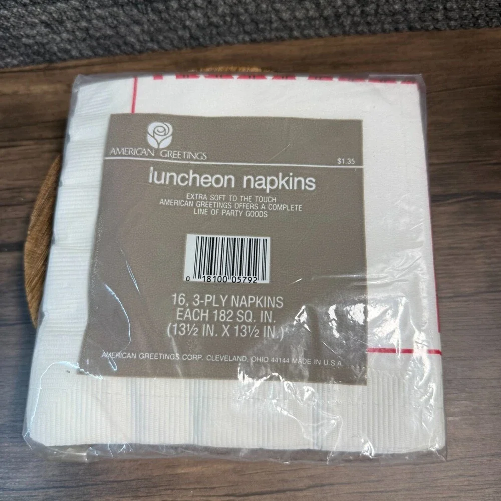 Vtg New Old Stock American Greetings Playing Cards Luncheon Napkins 16 count